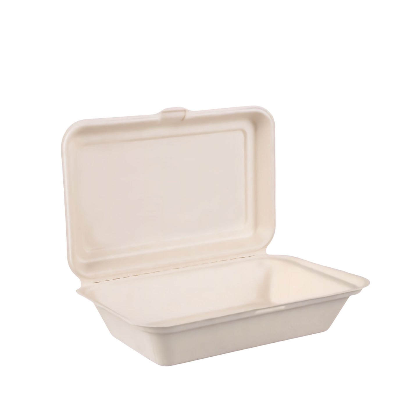 Honest Pack Clamshell Container from Sugarcane Fibre, 25 x 16 x 6.5 cm, 1000 ml